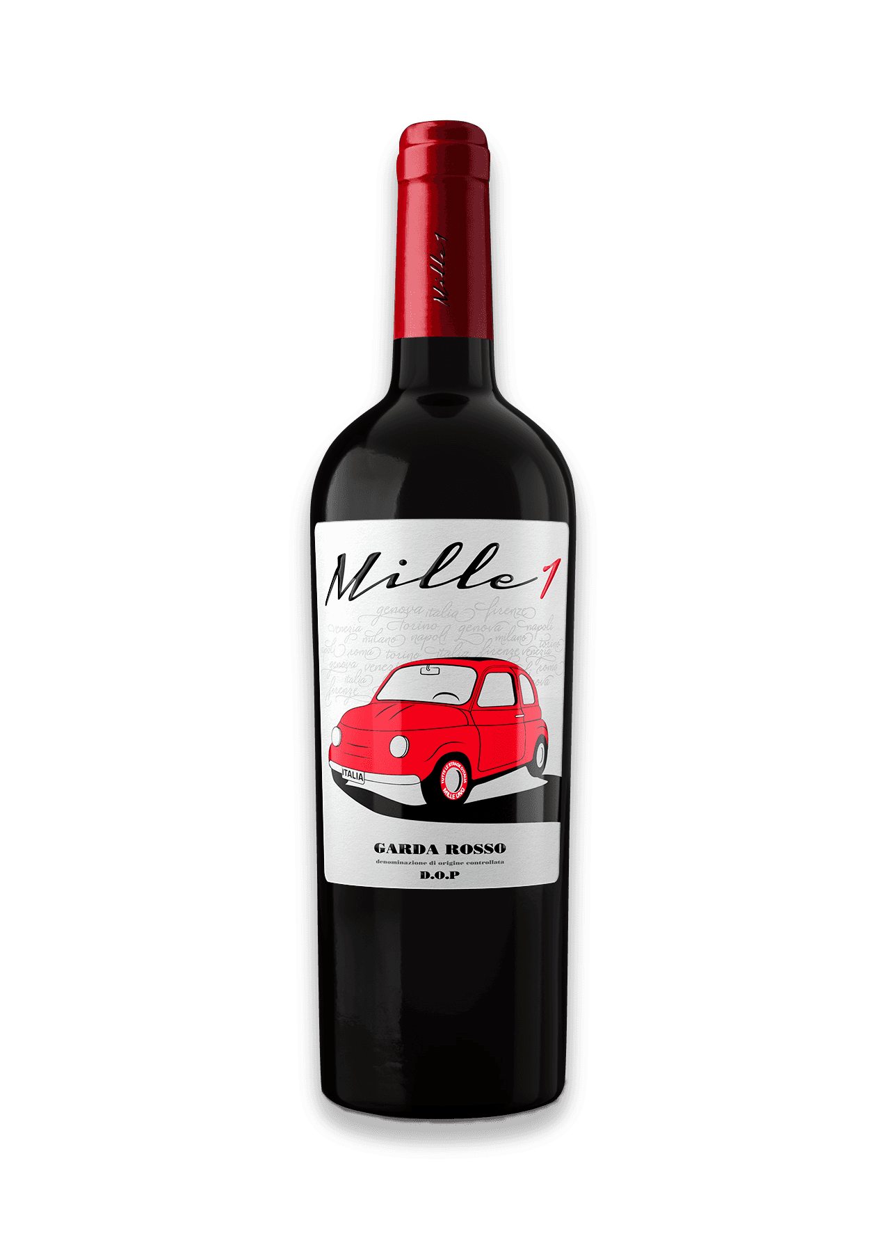 Mille1 Italian red wine bottle